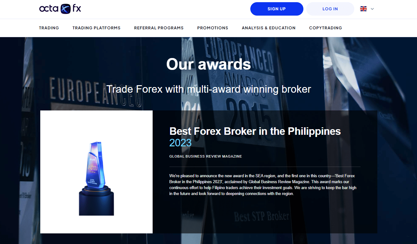 OctaFX Awards and Recognition