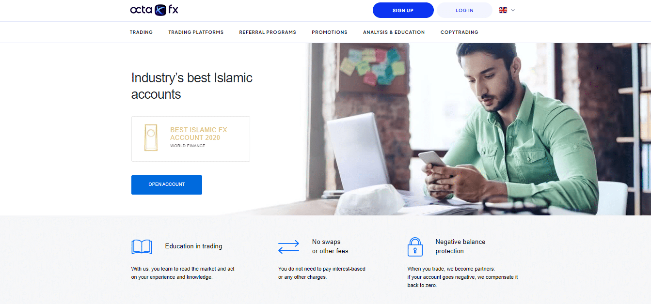 OctaFX Islamic Account