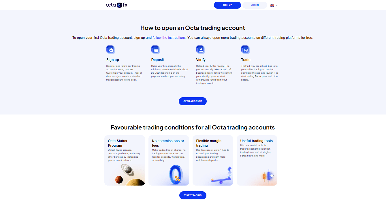 OctaFX MetaTrader 5 Account