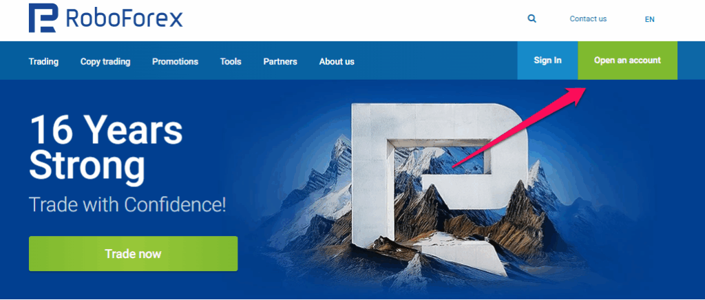 How to Start Earning Rebates with RoboForex step 1